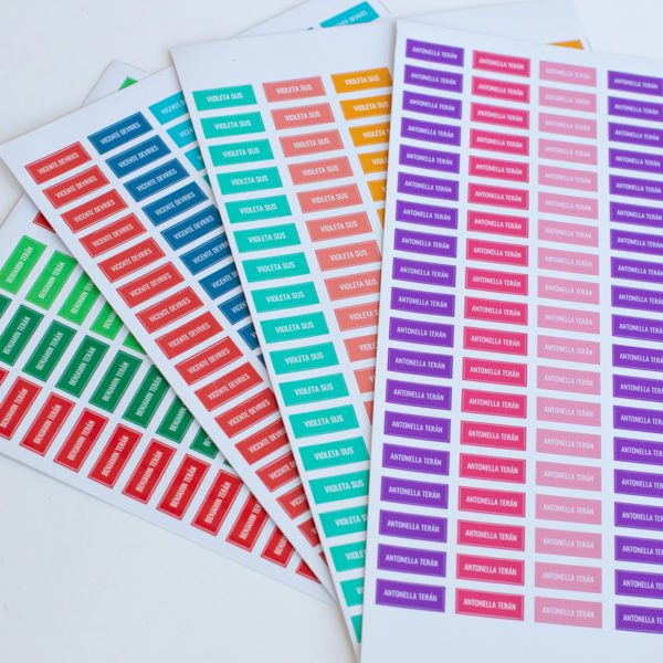 100 etiquetas SUPER MINI para lapices y marcadores Etiquecosas