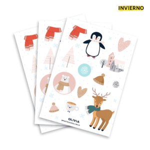 SOUVENIR. 8 planchas personalizadas de stickers para jugar y decorar Etiquecosas