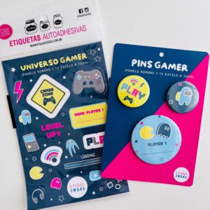 Set de pins GAMER Etiquecosas