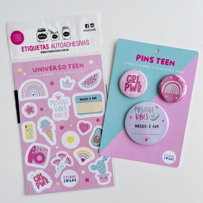 Set de pins TEENS Etiquecosas