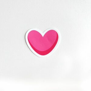 Calco corazon rosa Etiquecosas