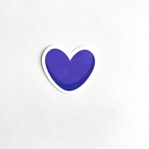 Calco corazon violeta Etiquecosas