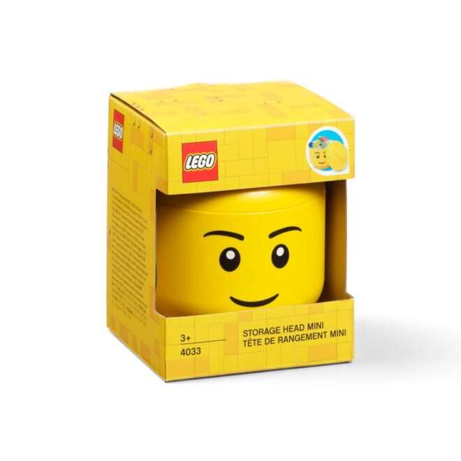 contenedor lego head mini boy