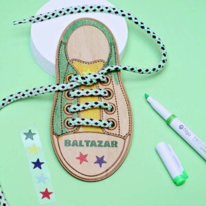 zapatilla de aprendizaje Etiquecosas personalizada