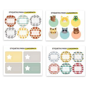 etiquetas para cuadernos
